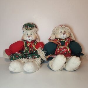 Vtg. Hip & Hop House of Lloyd Around the World Christmas Bunny Porcelain…